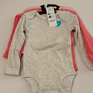 Carter's Gray and Pink Bodysuit Set